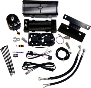 Oil Cooler Kit - Black - Touring - Lutzka's Garage