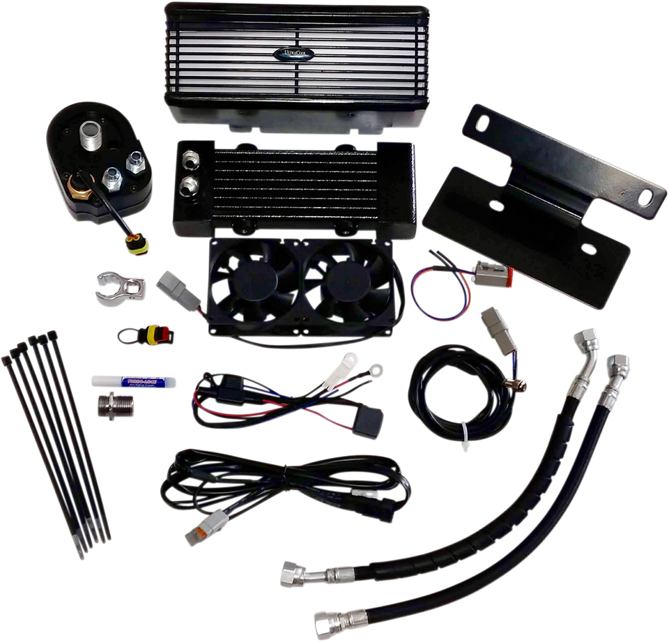 Oil Cooler Kit - Black - Touring - Lutzka's Garage