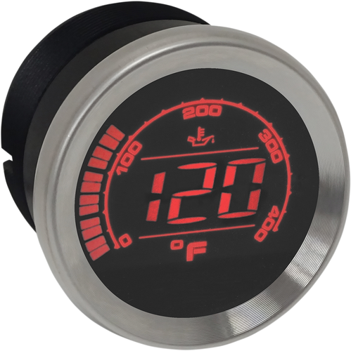 HD-02 Oil Temperature Gauge - Chrome - 2