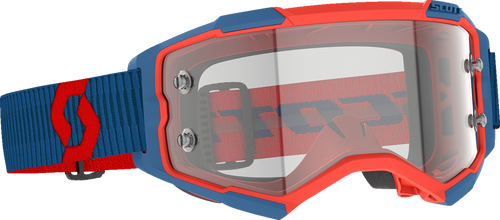 Fury WFS Goggle - Dark Blue/Neon Red - Clear - Lutzka's Garage