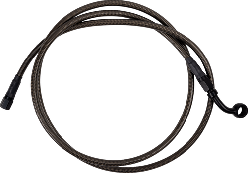 Brake Line - Upper - Carbon Coat w/ Black Fittings - +6