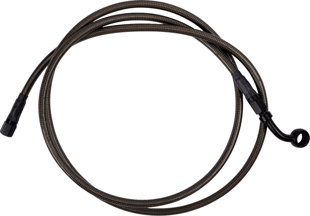 Brake Line - Upper - Carbon Coat w/ Black Fittings - +8