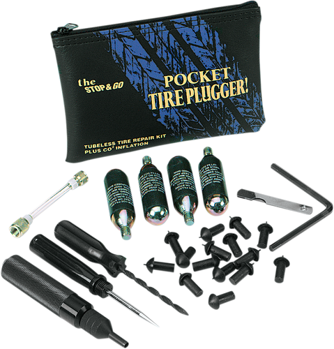 Tire Plugger with CO² Cartridges - Pocket - Kit