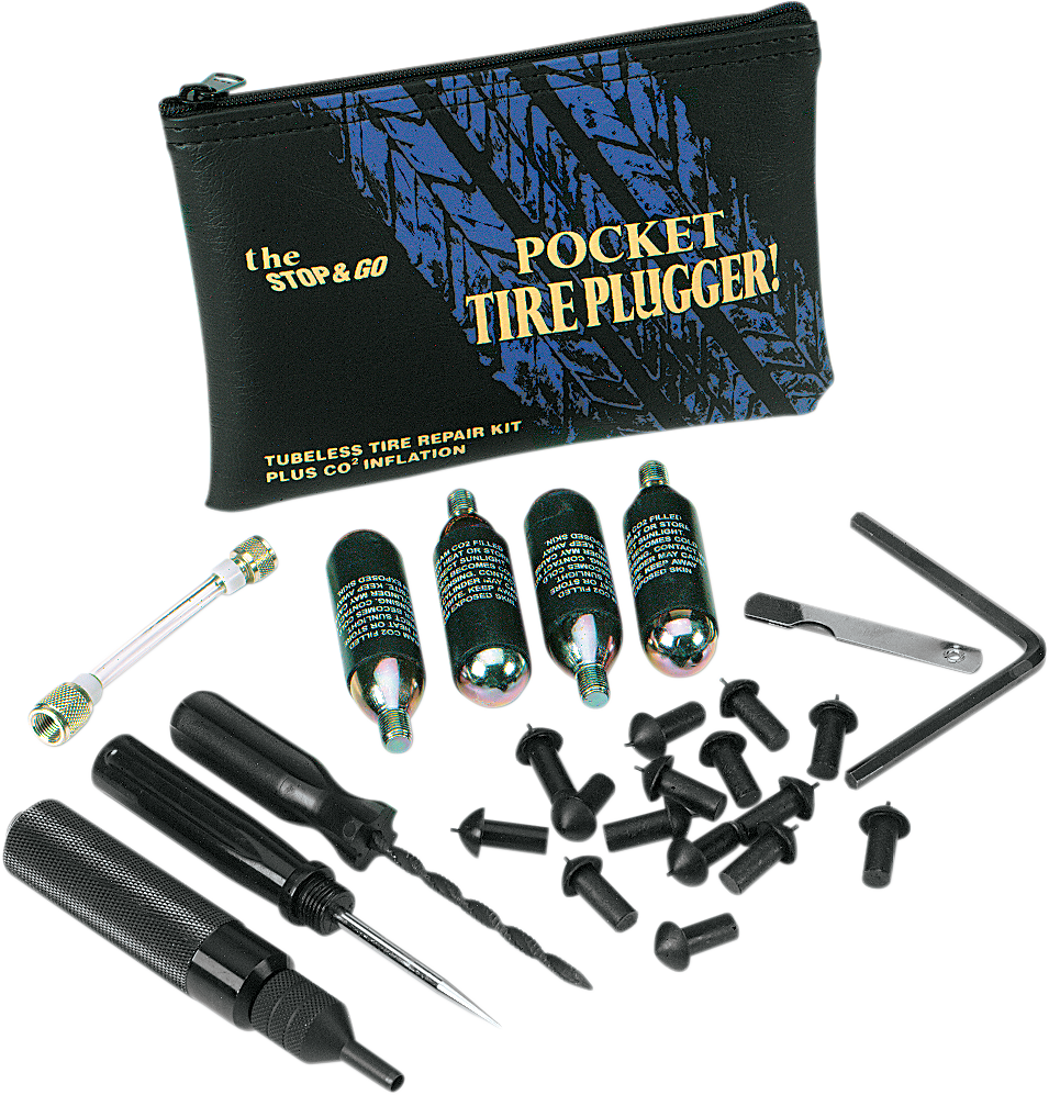 Tire Plugger with CO² Cartridges - Pocket - Kit