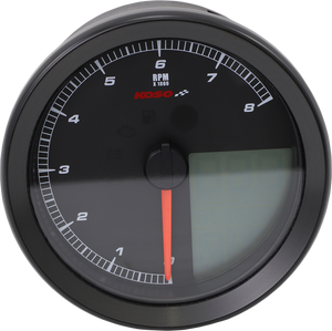 Multi-Function Speedometer/Tachometer - HD-04 - Black - Lutzka's Garage