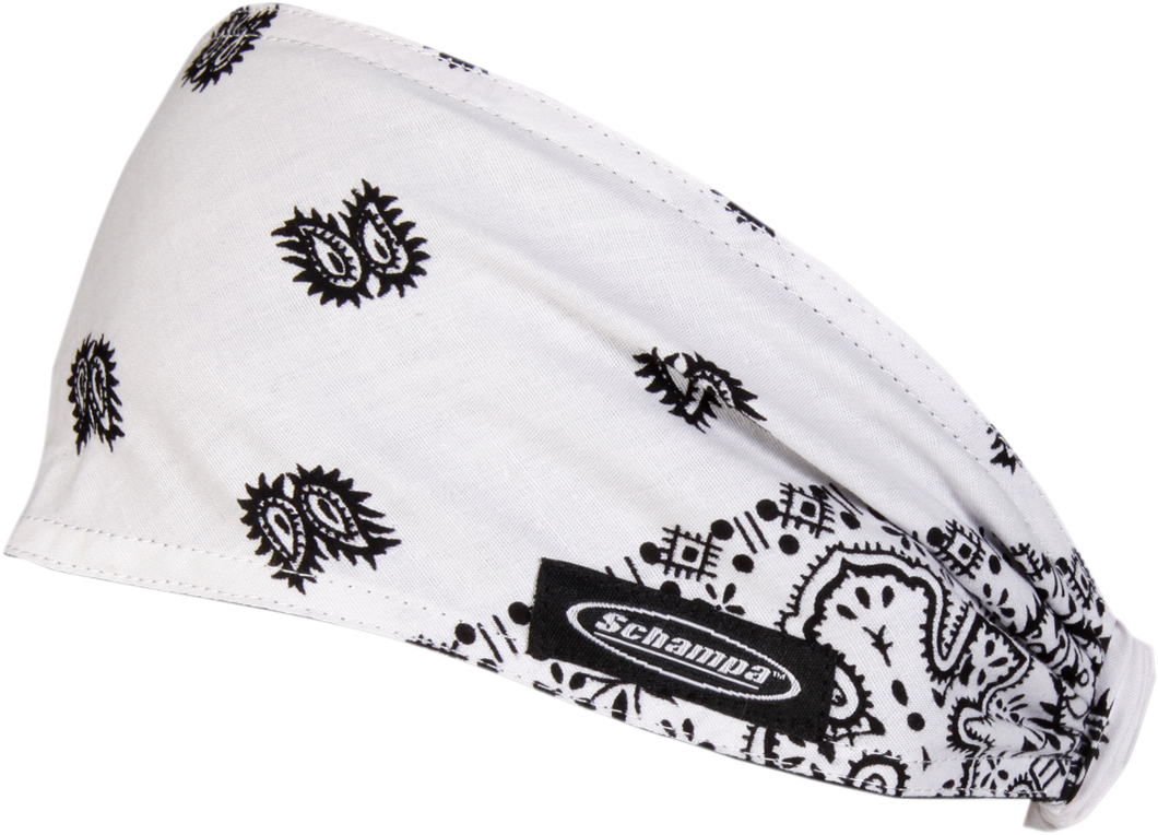 Mini Doo-Z Headwrap - White/Black Paisley