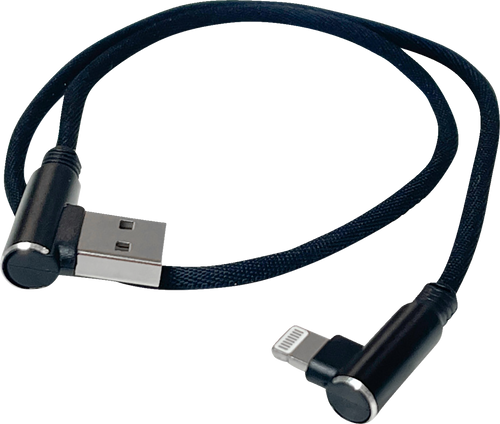 90° USB to 90° Lightning Cable - Charger - Single-End - 18