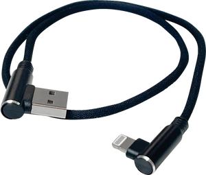 90° USB to 90° Lightning Cable - Charger - Single-End - 18" - Lutzka's Garage