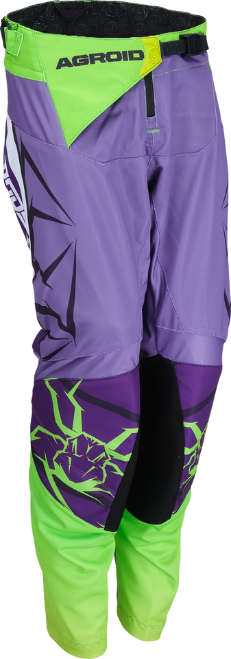 Youth Agroid Mesh Pants - Purple/White - 18 - Lutzka's Garage