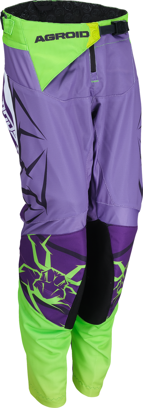 Youth Agroid Mesh Pants - Purple/White - 18 - Lutzka's Garage