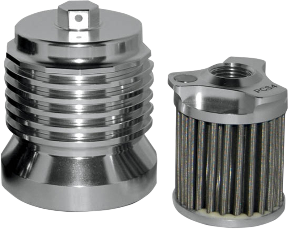 Flo® "Spin-on" Oil Filter - Polished Aluminum - Aprilia/BMW/Buell/H-D/Moto Guzzi/Yamaha