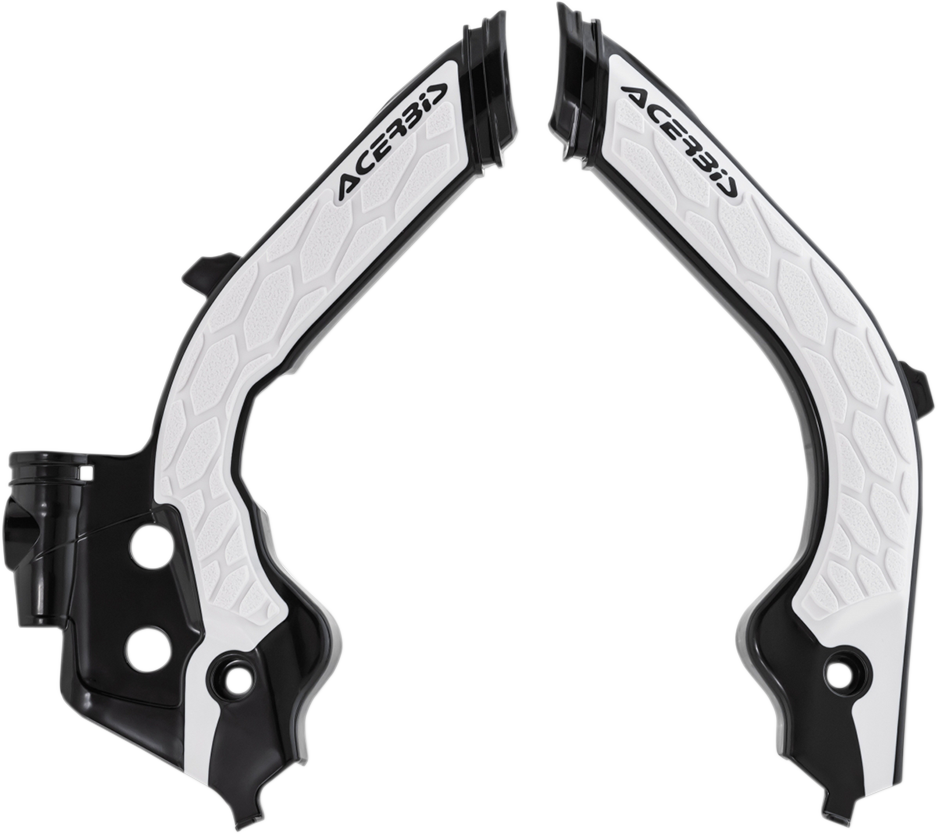 X-Grip Frame Guards - Black/White - Gas Gas | Husqvarna - Lutzka's Garage