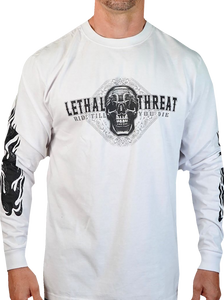 Death Rider Long-Sleeve T-Shirt - White - XL - Lutzka's Garage