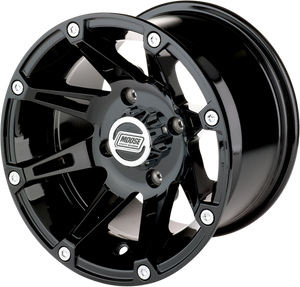 Wheel - 387X - Front/Rear - Machined Black - 12x7 - 4/4 - 4+3