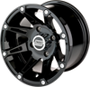 Wheel - 387X - Front/Rear - Machined Black - 12x7 - 4/4 - 4+3