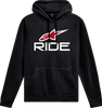 Ride 4.0 Pullover Hoodie - Black/Red/White - Medium - Lutzka's Garage