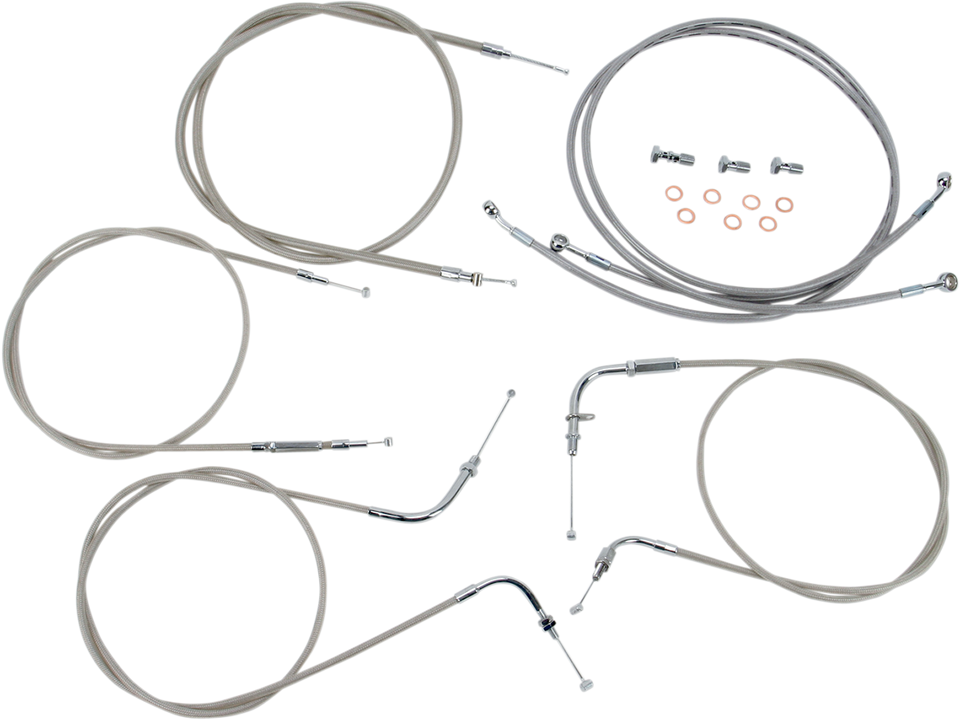 Cable Line Kit - 12" - 14" - XVS1100CU - Stainless Steel - Lutzka's Garage