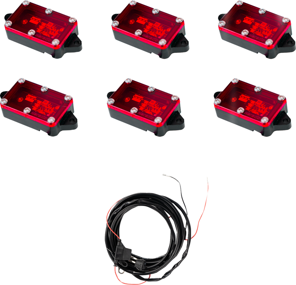 Rock Light - Red - 6 Pack - Lutzka's Garage