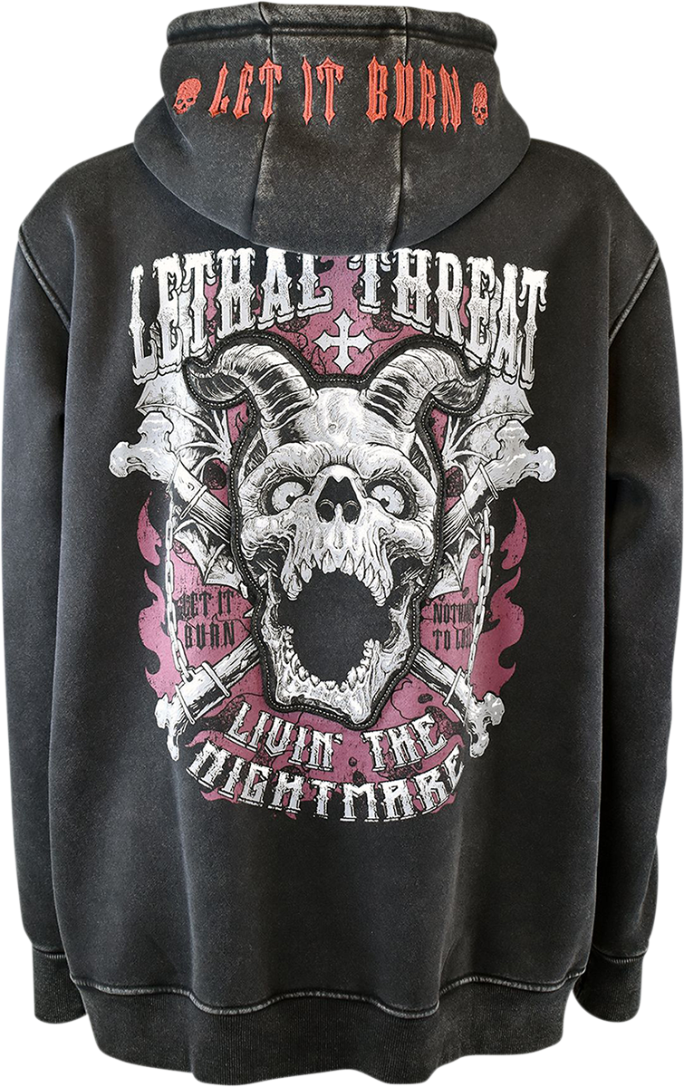 Livin the Nightmare Hoodie - Black - Medium - Lutzka's Garage