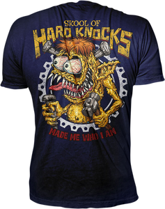 Skool of Hard Knocks T-Shirt - Blue - Large - Lutzka's Garage