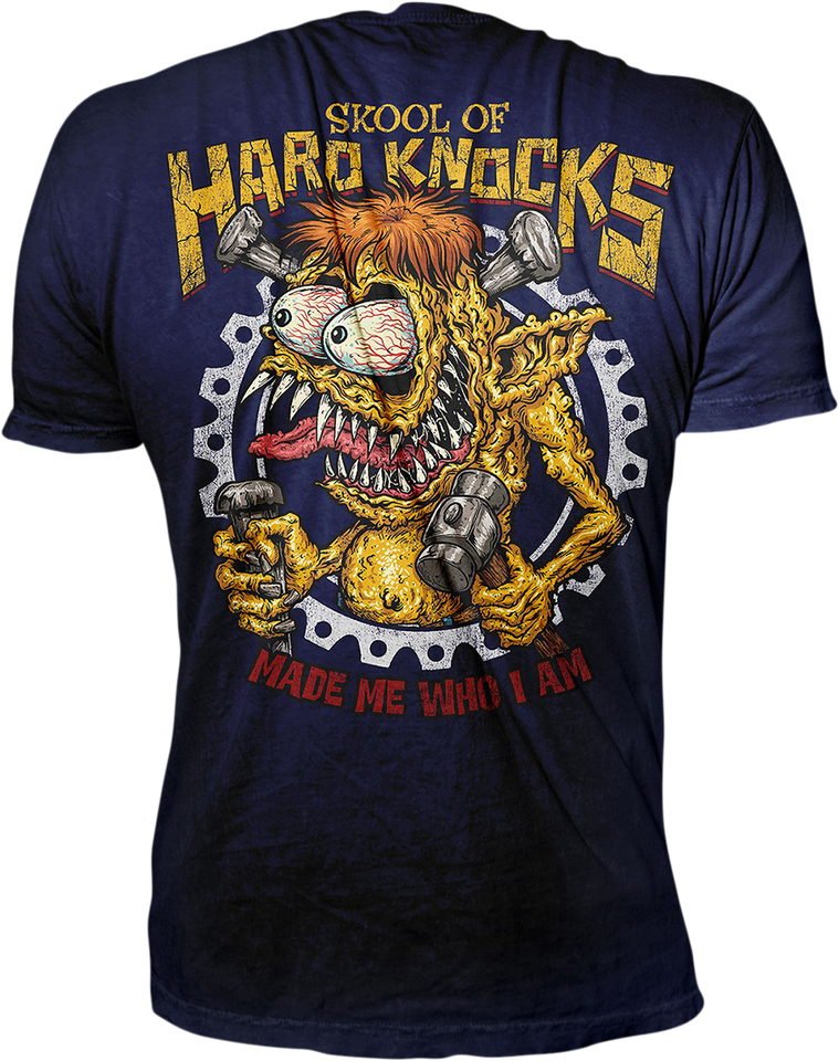 Skool of Hard Knocks T-Shirt - Blue - Large - Lutzka's Garage