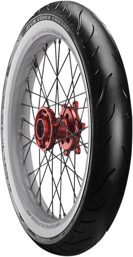 Tire - Cobra Chrome AV91 - Front - MT90B16 - Wide Whitewall - 74H