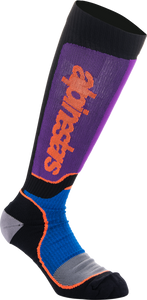 MX Plus Socks - Black/Purple/Blue/Orange - Medium - Lutzka's Garage