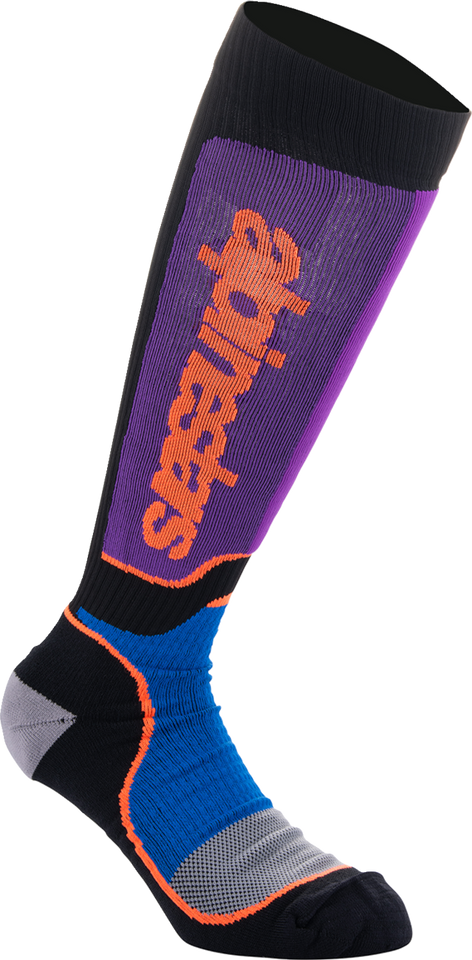 MX Plus Socks - Black/Purple/Blue/Orange - Medium - Lutzka's Garage