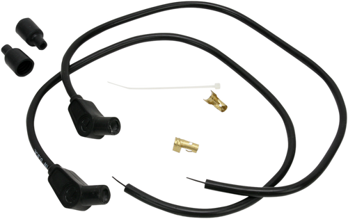 Universal Spark Plug Wire Kit - 135 degree - Black - Lutzka's Garage