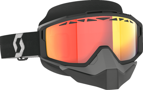 Split OTG Snow Goggle - Light Sensitive - Black/White - Red Chrome - Lutzka's Garage