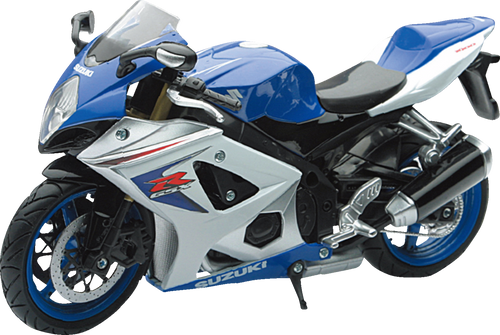 Suzuki GSX-R1000 Sport Bike - 1:12 Scale - Blue/Silver - Lutzka's Garage