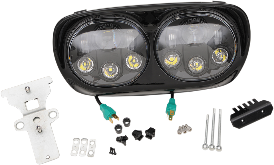 5.75" Headlight Assembly - 99-13 FLTR - Black - Lutzka's Garage