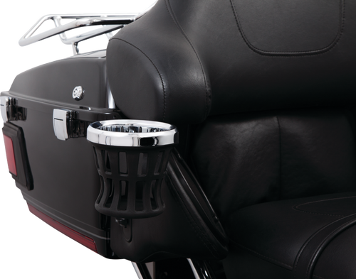 Drink Holder - Gen 2 - Chrome - Passenger - Black Mount - Lutzka's Garage