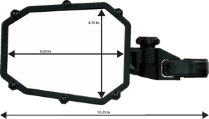 Mirror - Side View - Octagon - Black - Lutzka's Garage