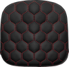 Sissy Bar Pad - Honeycomb - Red Stitching