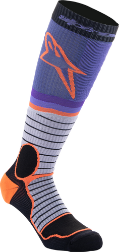 MX Pro Socks - Black/Gray/Purple/Orange - Medium - Lutzka's Garage