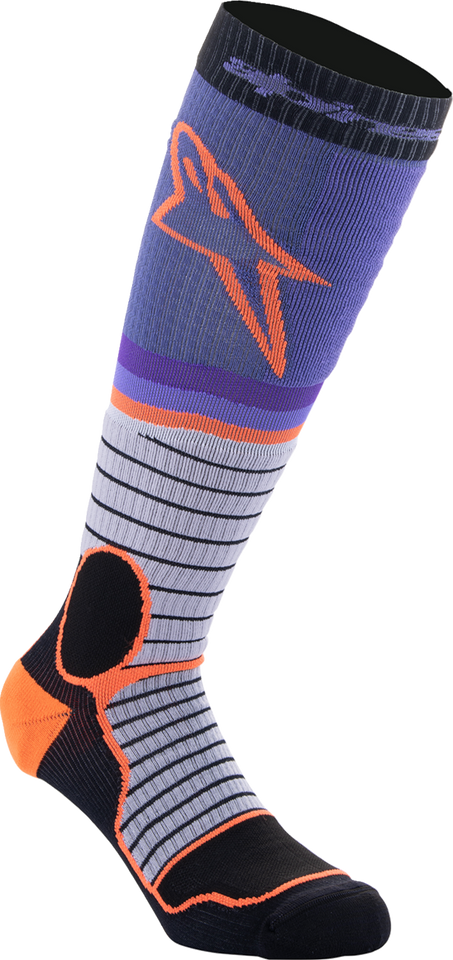 MX Pro Socks - Black/Gray/Purple/Orange - Medium - Lutzka's Garage