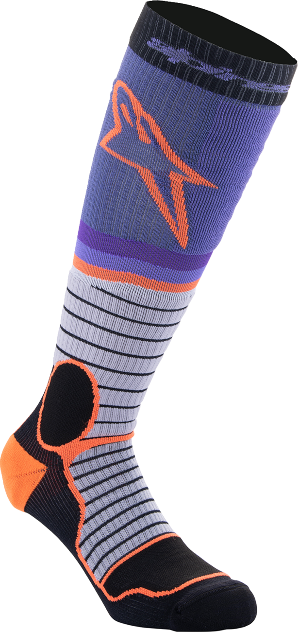 MX Pro Socks - Black/Gray/Purple/Orange - Medium - Lutzka's Garage