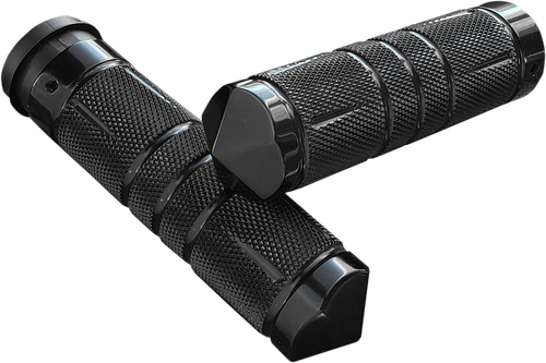 Grips - Knurled - Diamond - TBW - Black - Lutzka's Garage