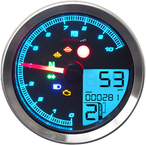 TNT-04 Multi-Function Meter - Silver Bezel - 3.30" Diameter x 2.19" D