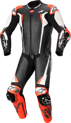 Racing Absolute v2 Leather Suit - Black/White/Red - US 38 / EU 48 - Lutzka's Garage