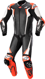 Racing Absolute v2 Leather Suit - Black/White/Red - US 38 / EU 48 - Lutzka's Garage