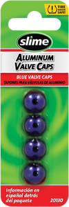 Valve Stem Caps - Blue - 4 Pack - Lutzka's Garage