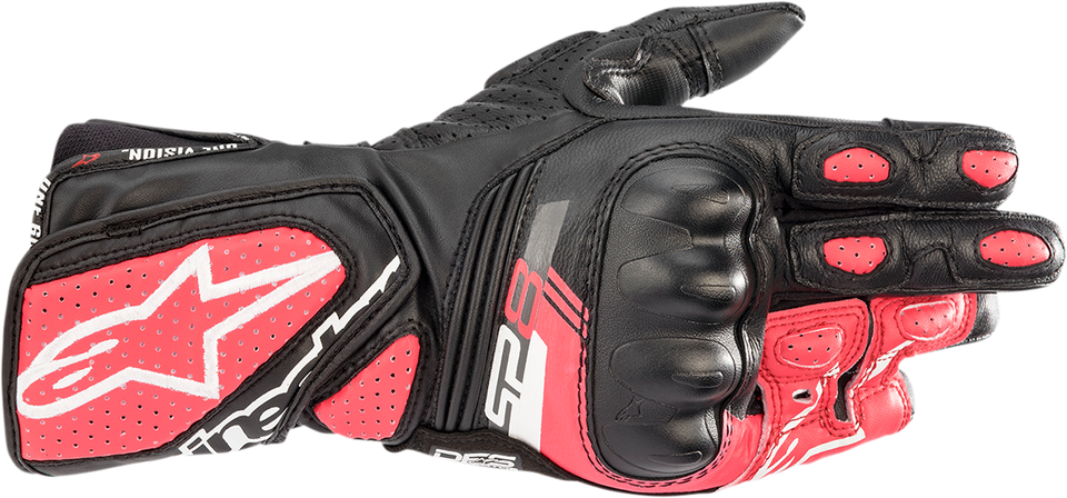 Stella SP-8 V3 Gloves - Black/White/Diva Pink - XS - Lutzka's Garage