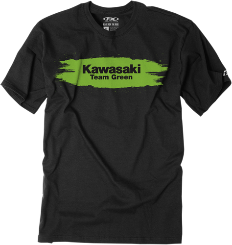 Youth Kawasaki Team Green T-Shirt - Black - Small - Lutzka's Garage