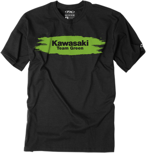 Youth Kawasaki Team Green T-Shirt - Black - Small - Lutzka's Garage