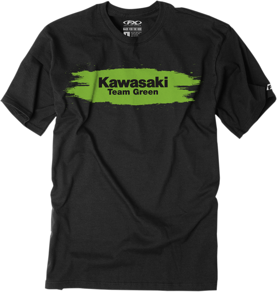 Youth Kawasaki Team Green T-Shirt - Black - Small - Lutzka's Garage