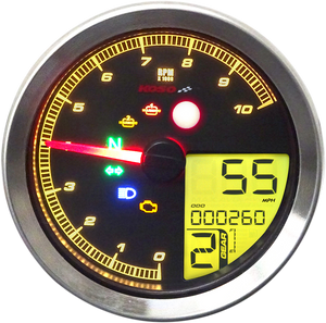 TNT-04 Multi-Function Meter - Silver Bezel - 3.30" Diameter x 2.19" D