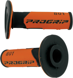 801 Hybrid Duo-Density Cross Grips - Black/Orange - Lutzka's Garage