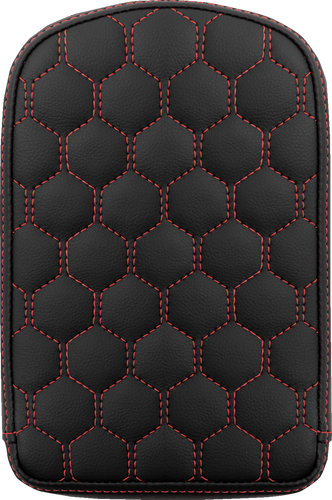 Road Sofa Sissy Bar Pad - Honeycomb - Red Stitching